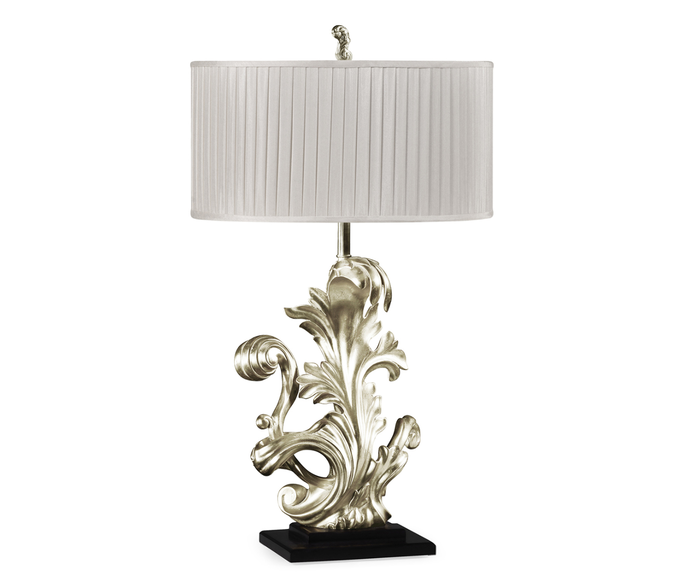 Silver gilded carved table lamp