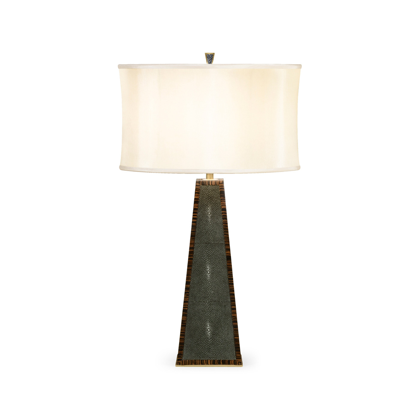 Art Deco Macassar Ebony & Anthracite Shagreen Table Lamp