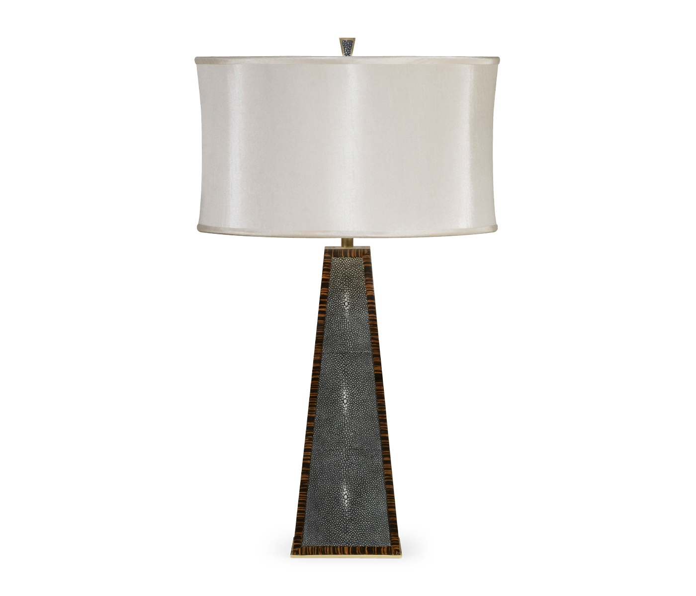 Art Deco Macassar Ebony & Anthracite Shagreen Table Lamp