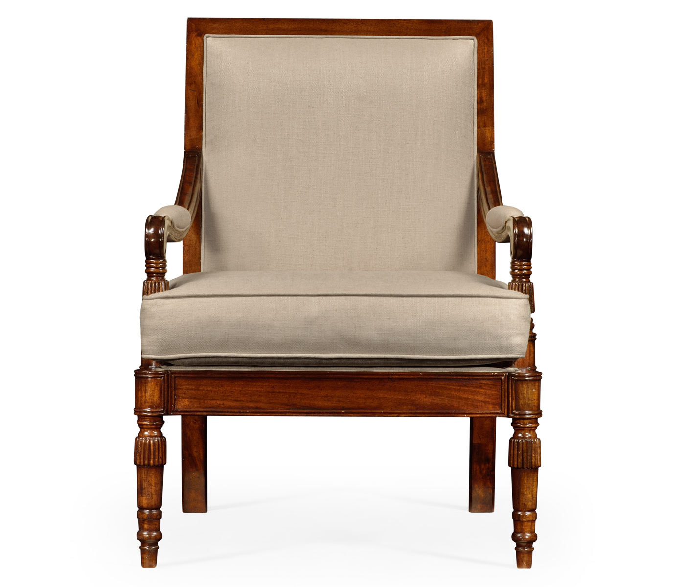 Regency Walnut Occasional Arm Chair