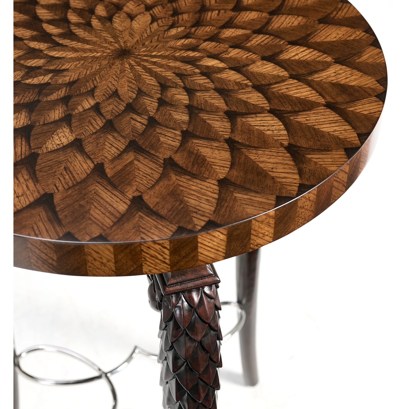 Feather Inlay End Table