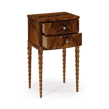 Walnut Barleytwist Lamp Table