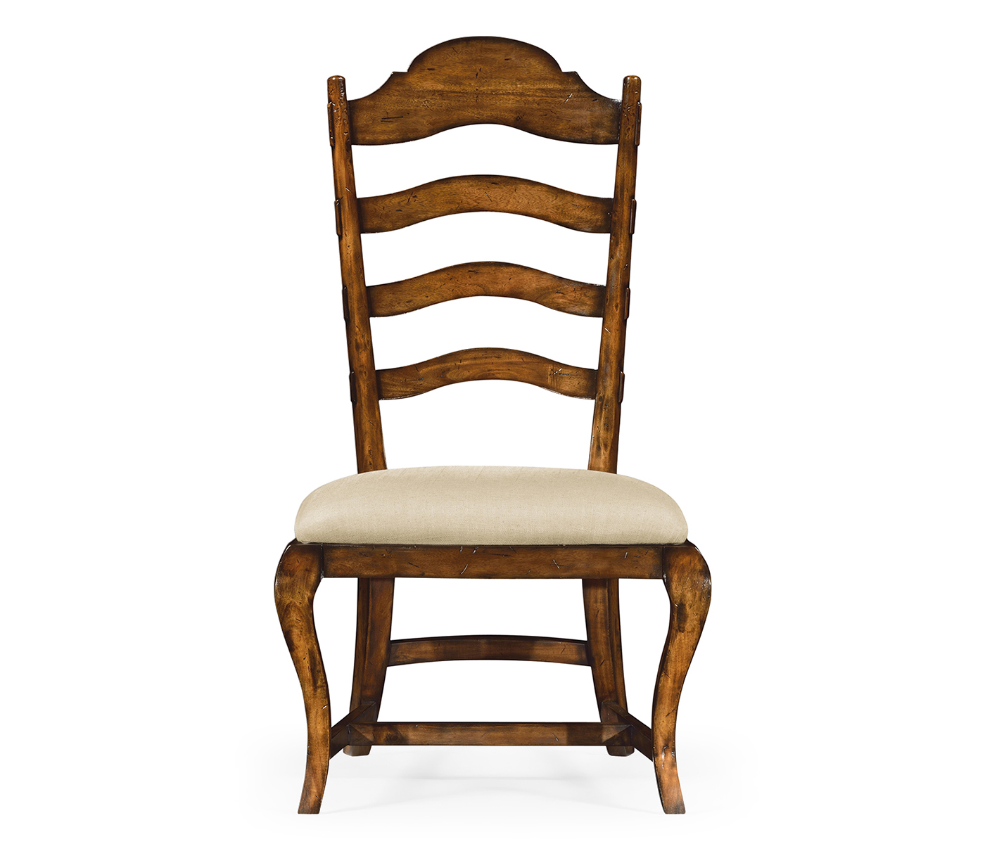Casual Rustic Walnut Dining Side Chair