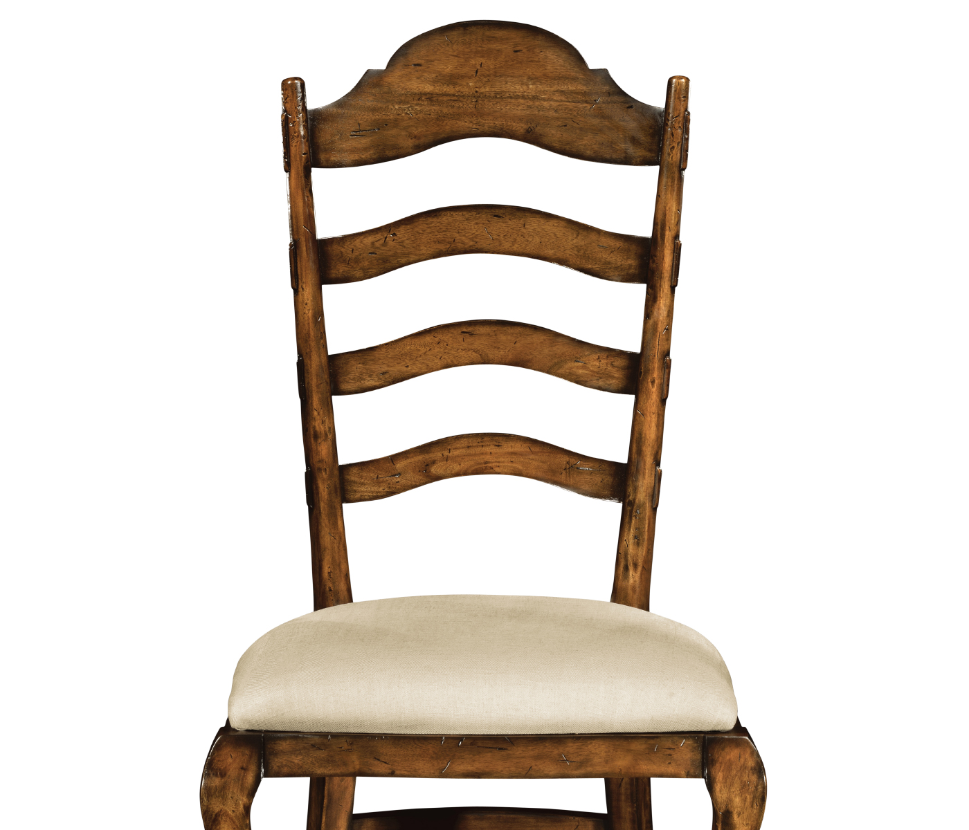 Casual Rustic Walnut Dining Side Chair