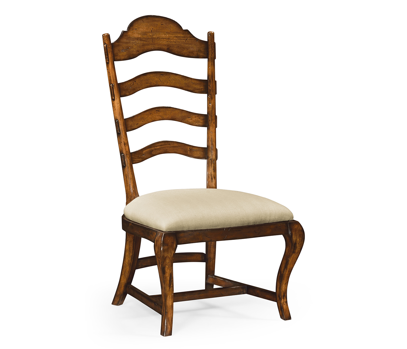 Casual Rustic Walnut Dining Side Chair