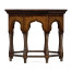 Octagon rustic walnut center table with bones inlay