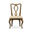 Antique mahogany brown dining side chair