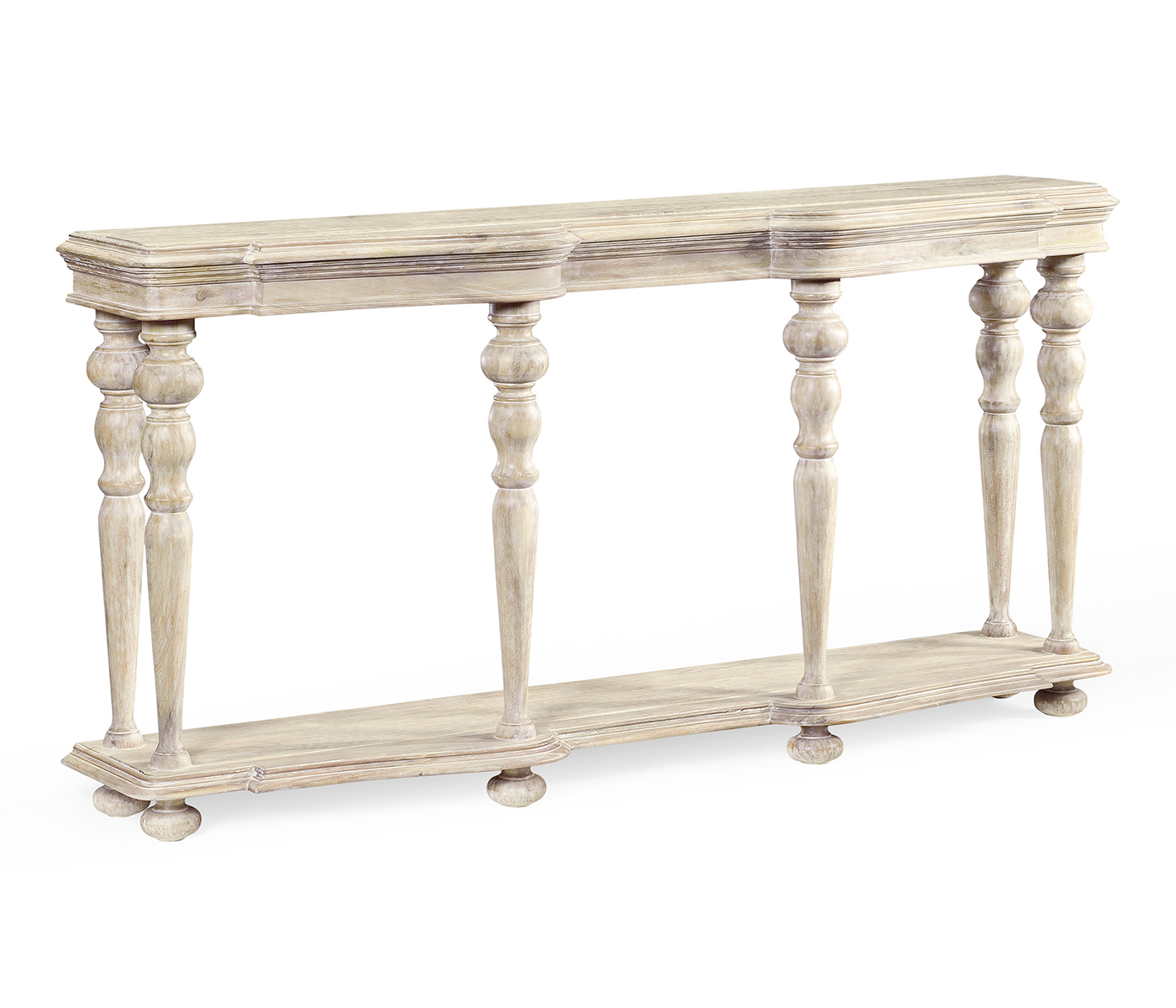 Rectangular Limed Acacia Console