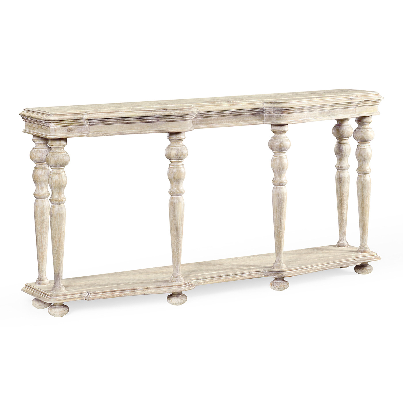 Rectangular Limed Acacia Console