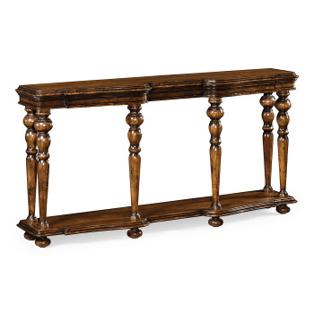 Rectangular Rustic Walnut Console