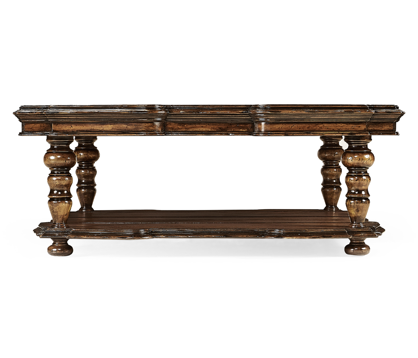 Square Rustic Walnut Coffee Table