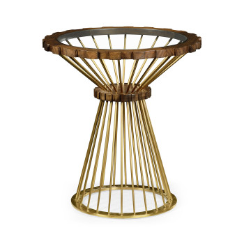 Camden Round Brass Side Table