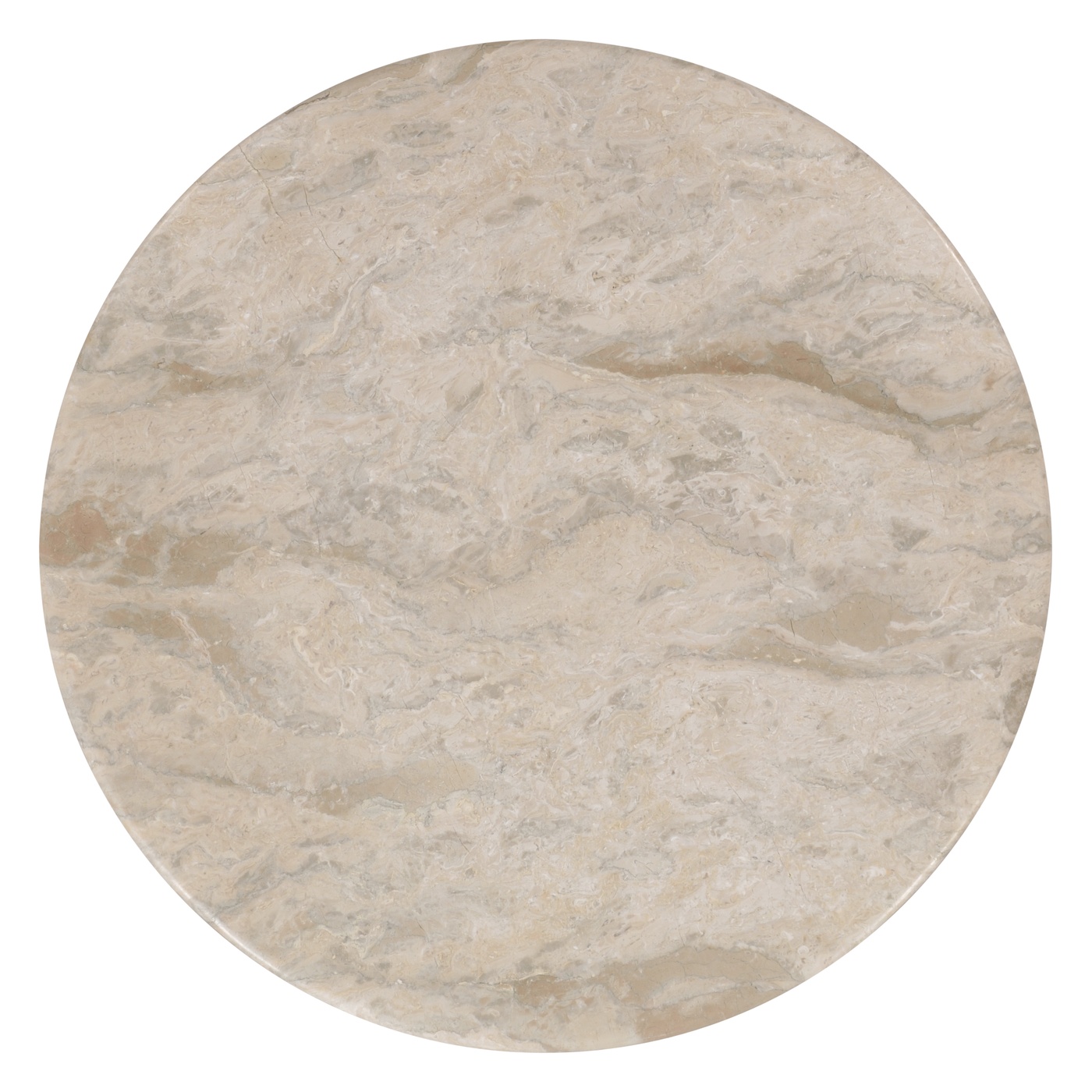 Wrought Iron Round Table with Light Marble Top