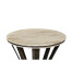 Wrought Iron Round Table with Light Marble Top