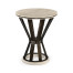 Wrought Iron Round Table with Light Marble Top