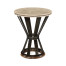 Wrought Iron Round Table with Dark Marble Top