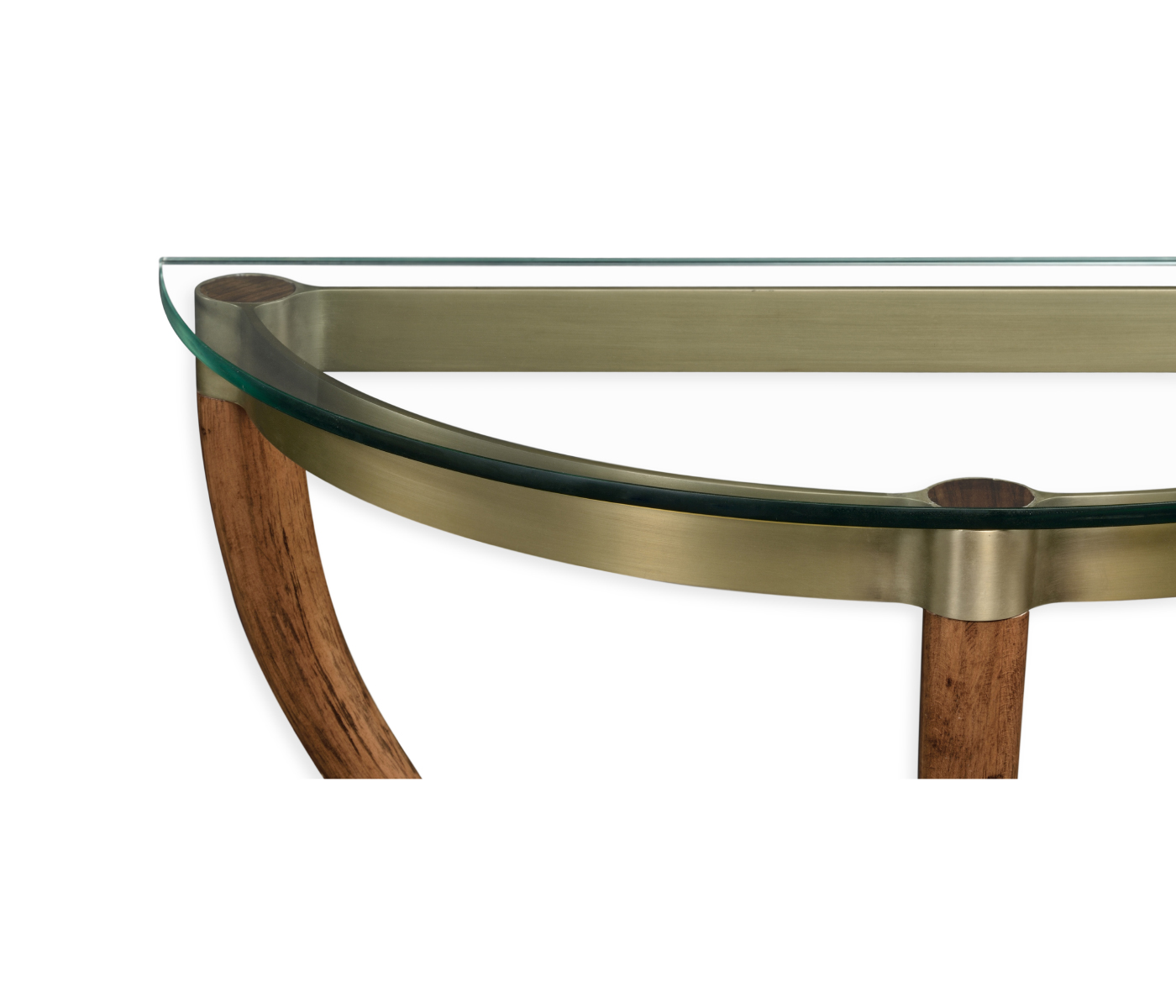 Hyedua wood demilune wall bracket console
