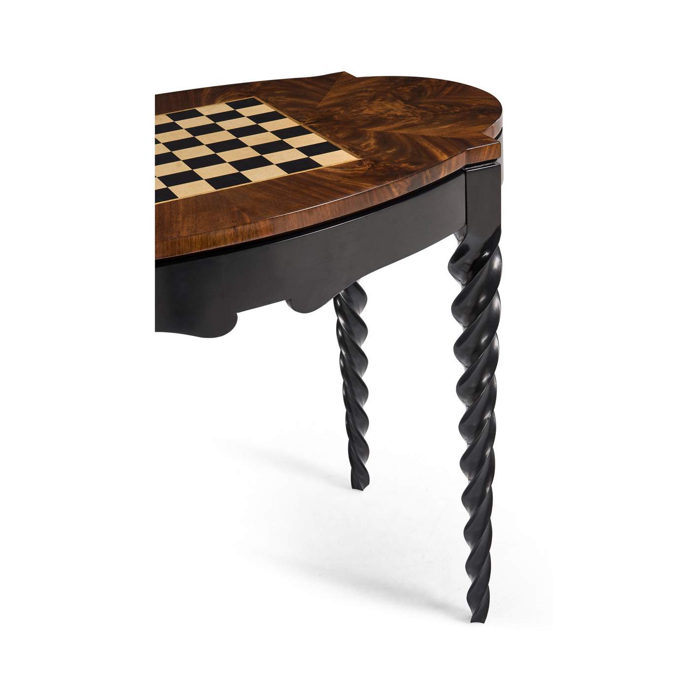 Black Barleytwist Game Table