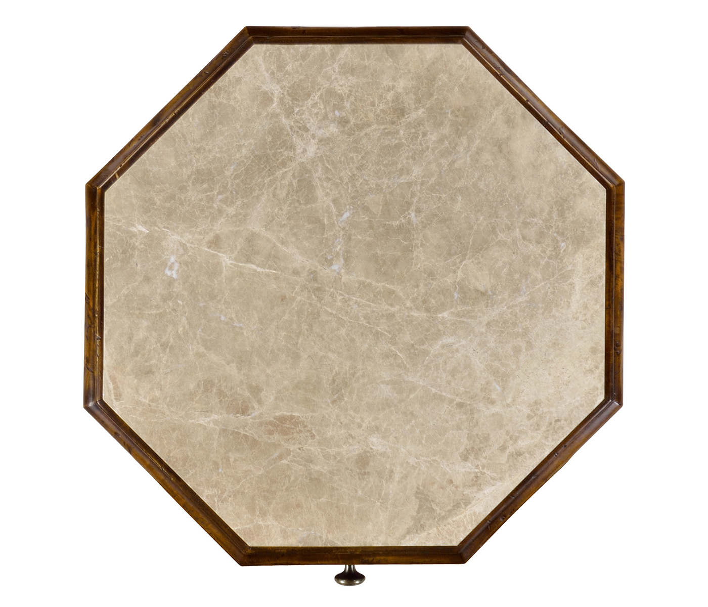 Octagon Rustic Walnut End Table