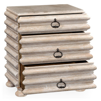 Rectangular Limed Acacia Chest of Drawers