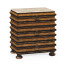 Rectangular Rustic Walnut Chest of Drawers