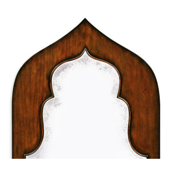 Rustic walnut floor antique mirror