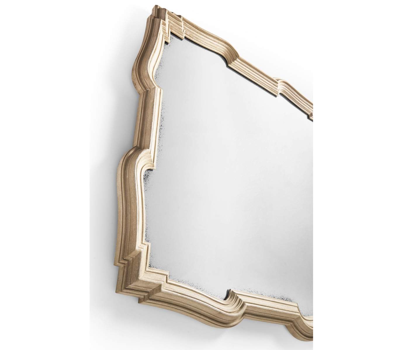 Limed Acacia Antique Mirror