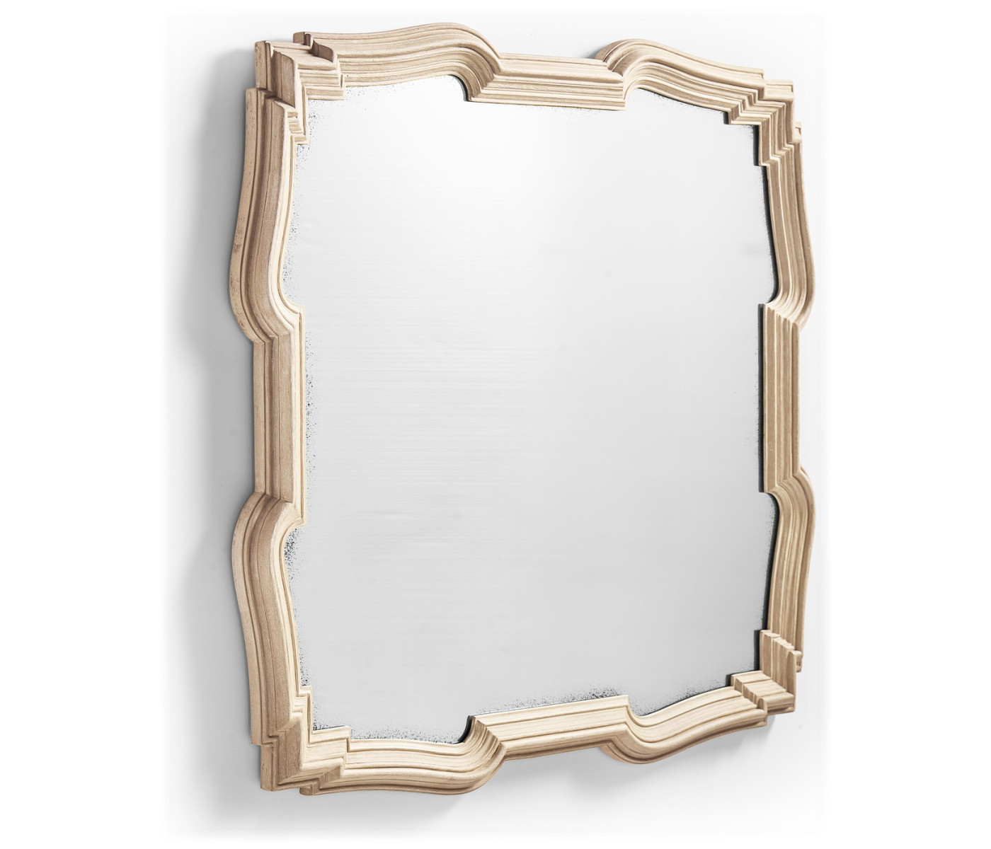 Limed Acacia Antique Mirror
