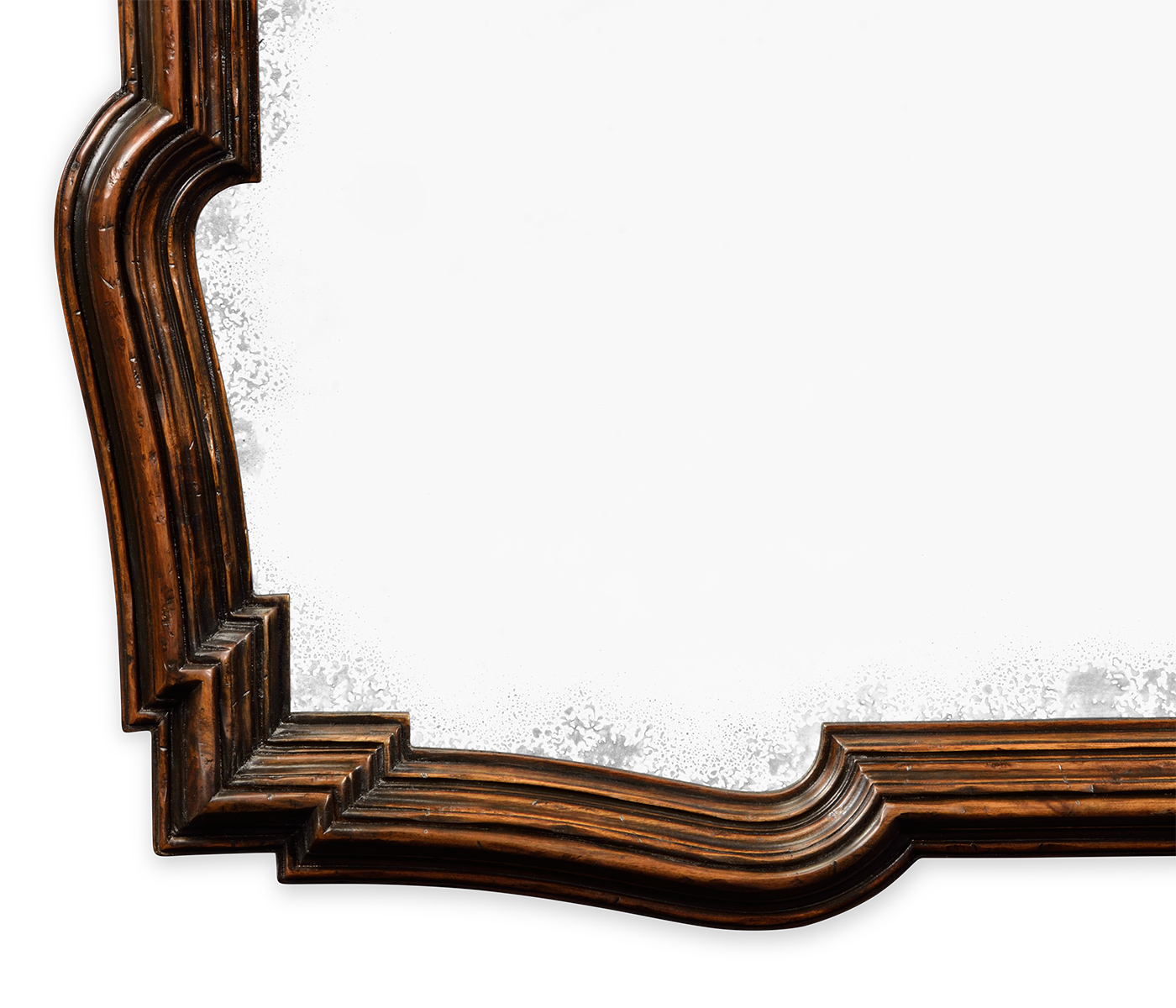 Rustic Walnut Antique Mirror