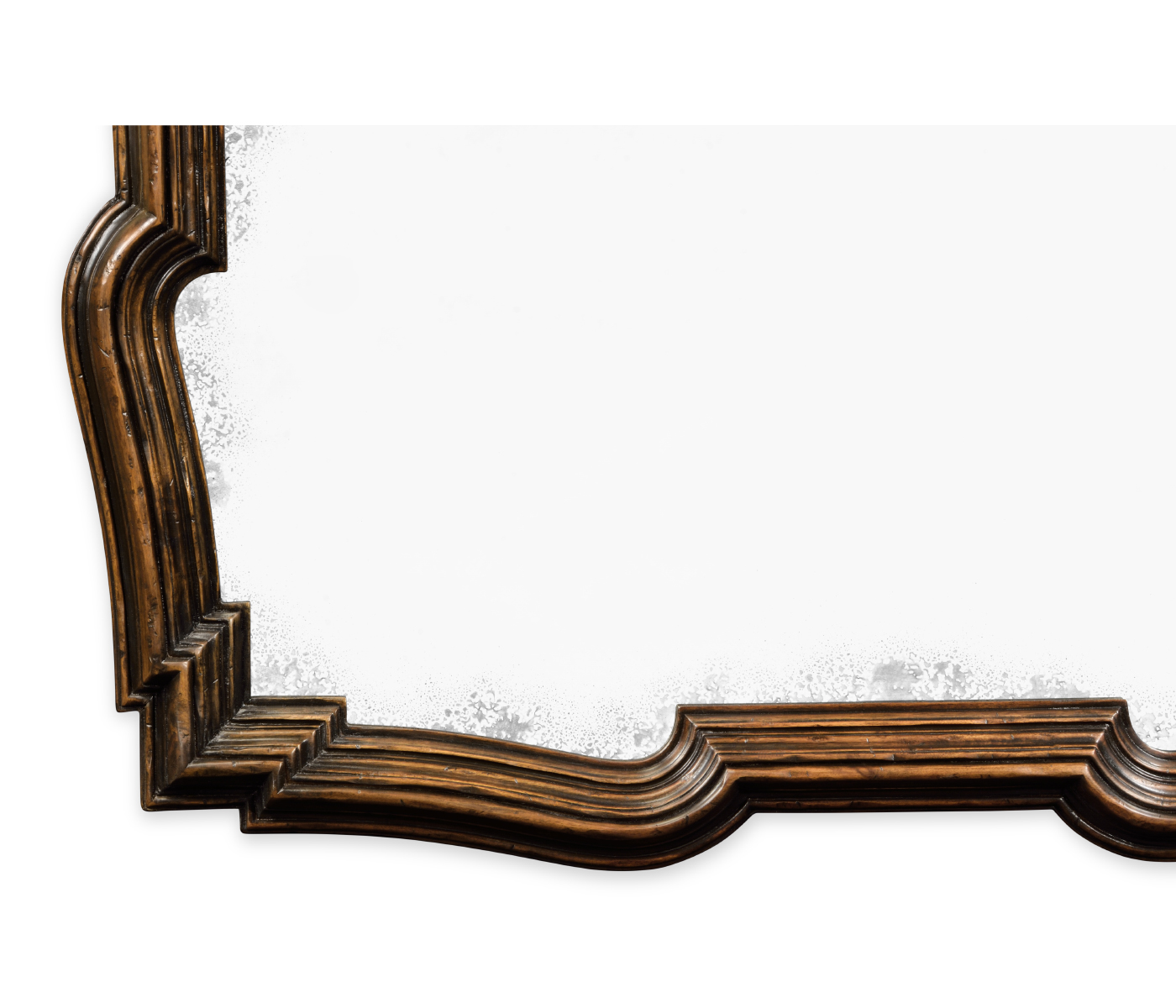 Rustic Walnut Antique Mirror