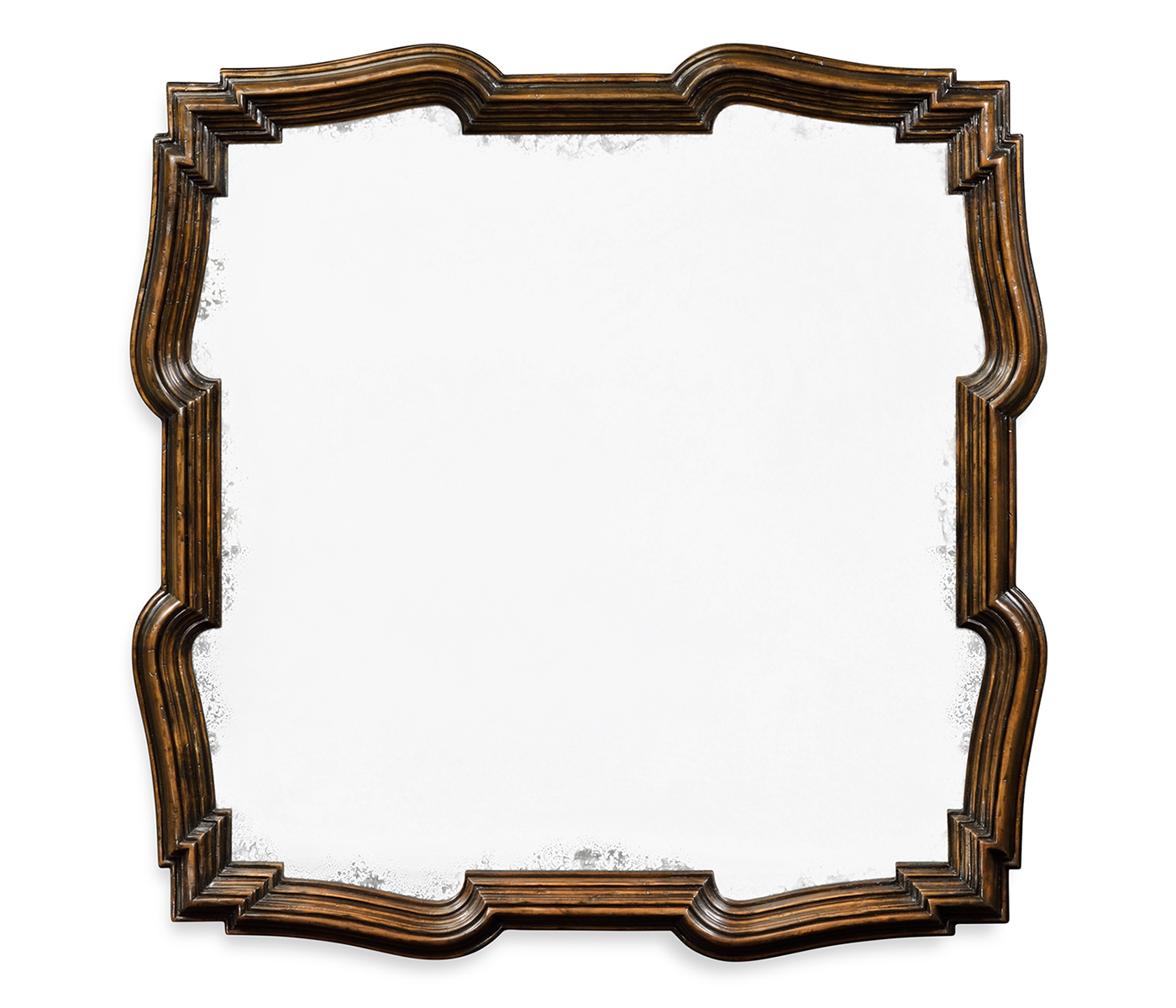 Rustic Walnut Antique Mirror