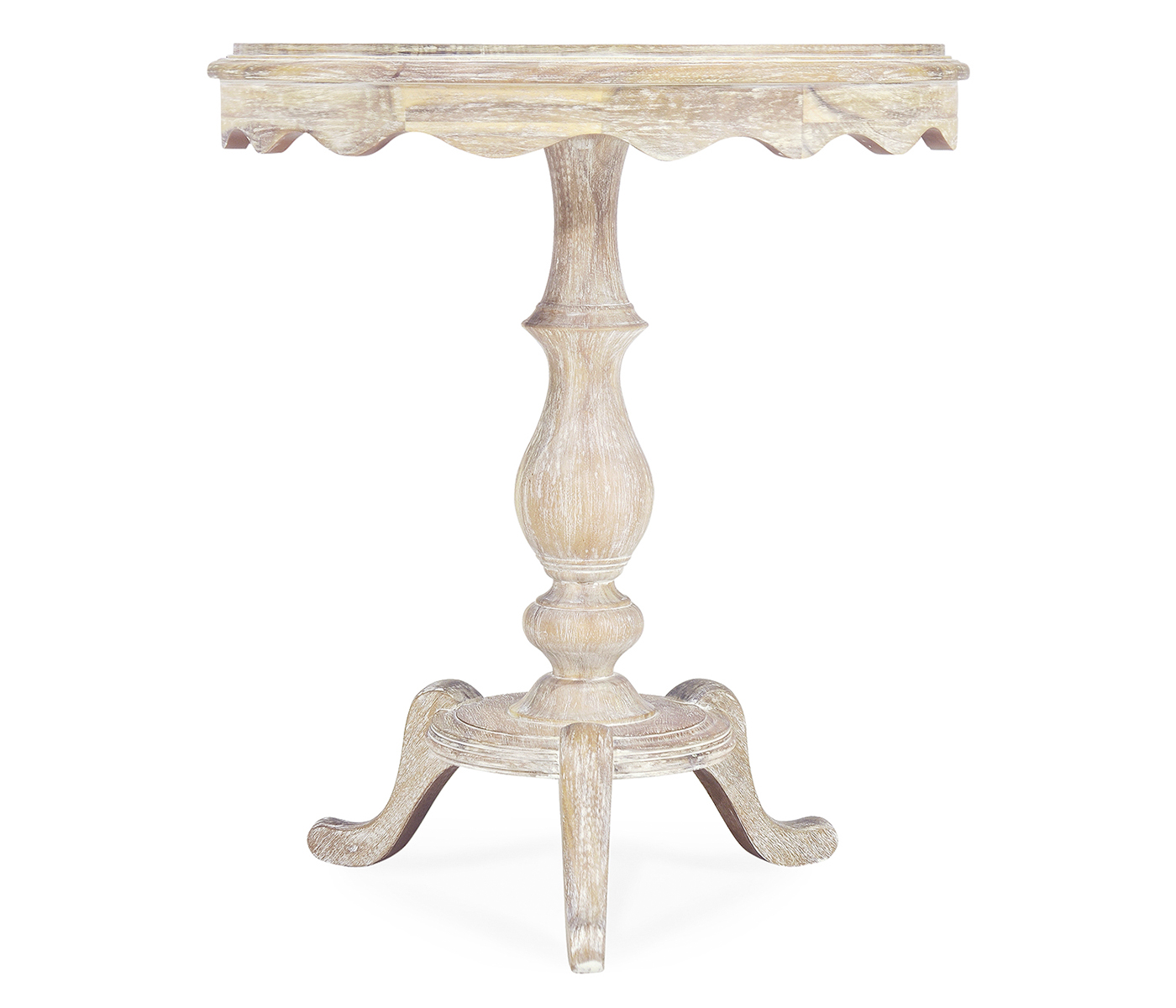 Round Limed Acacia Lamp Table