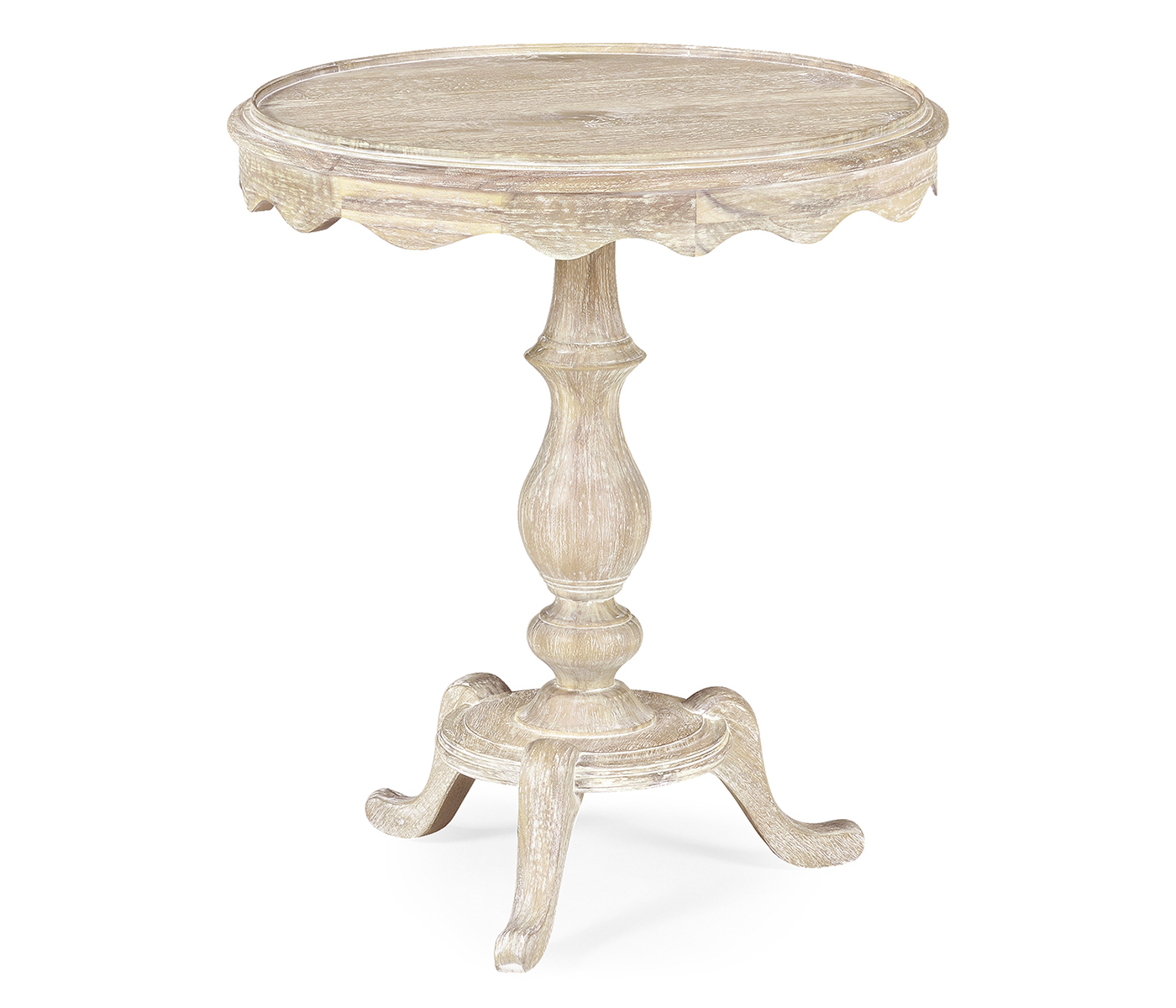 Round Limed Acacia Lamp Table