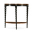 Black Barleytwist Demilune Console Table