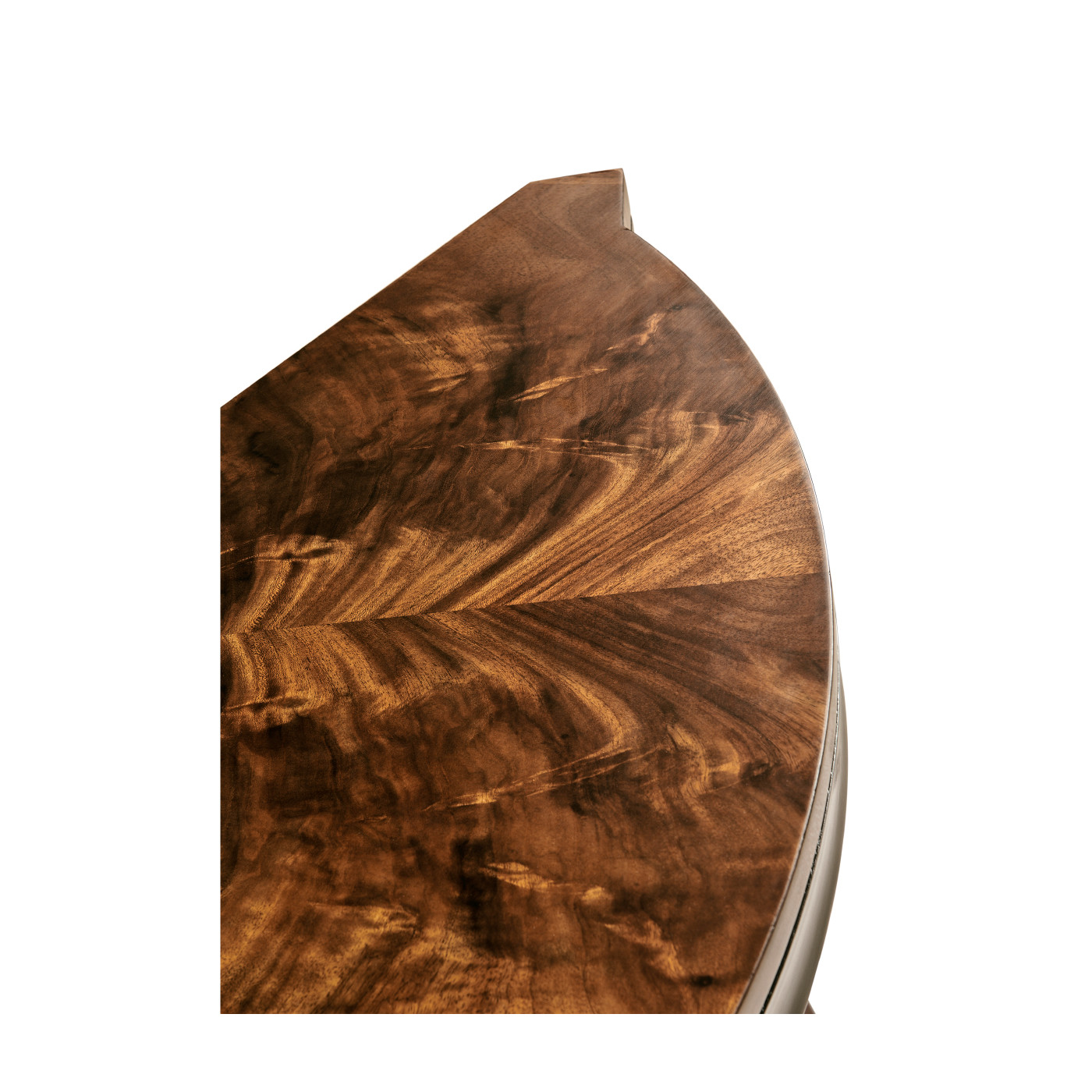 Black Barleytwist Demilune Console Table