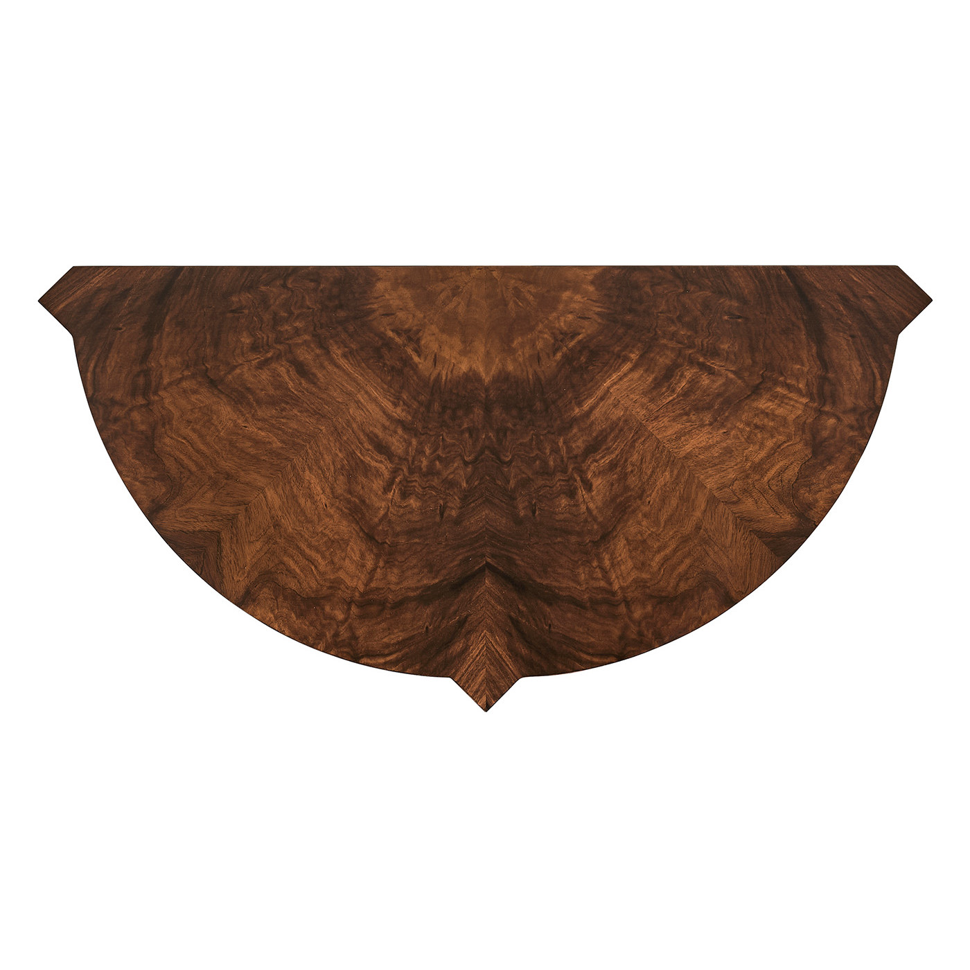 Walnut Barleytwist Demilune Console Table