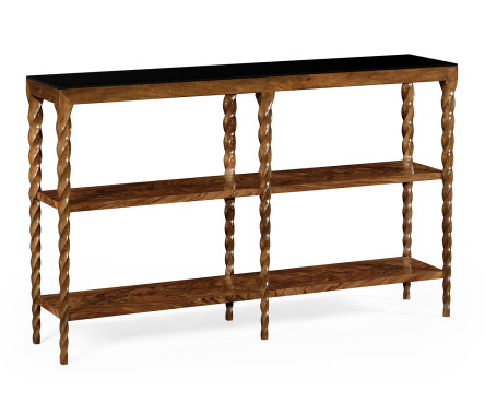 Walnut Barleytwist Bookcase