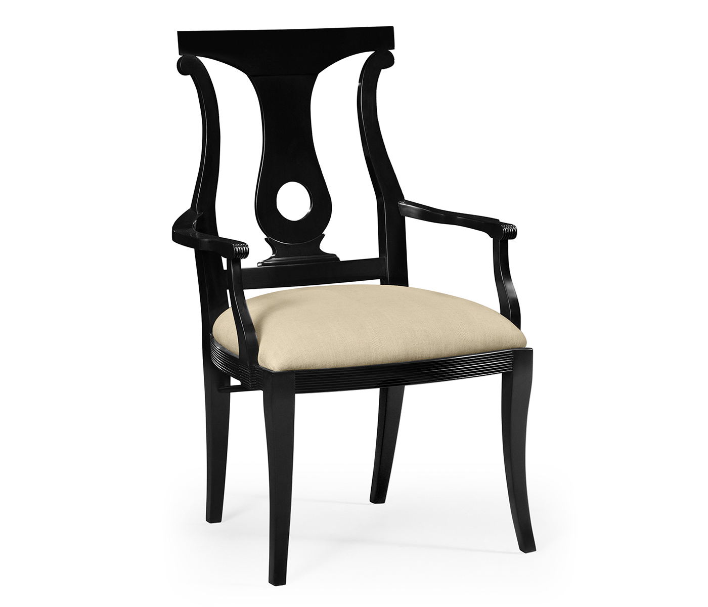 Black Lock Dining Arm Chair