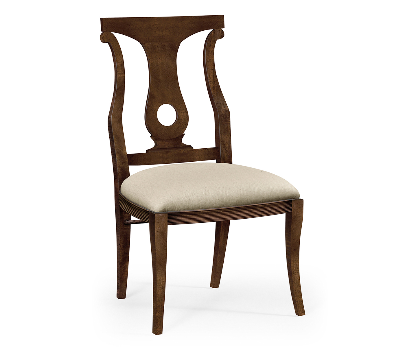 Mahogany brown lock dining side chair