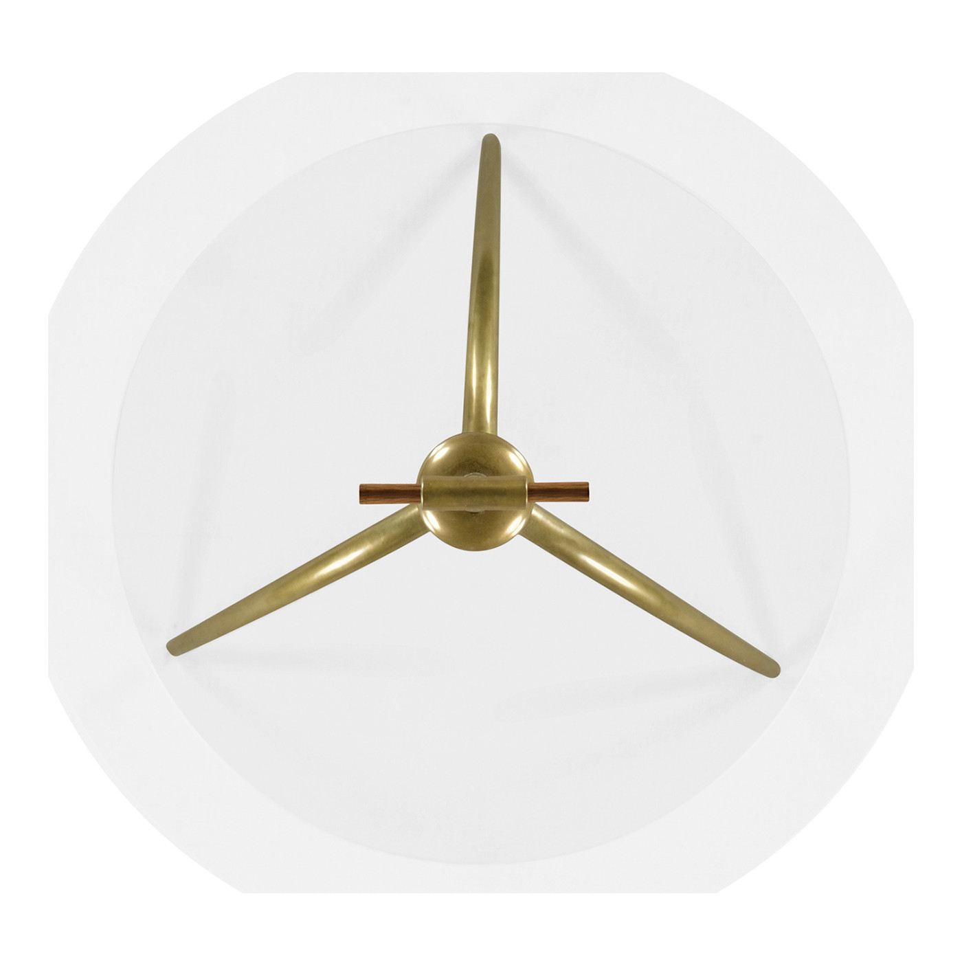 Brass & Glass Round Drinks Table