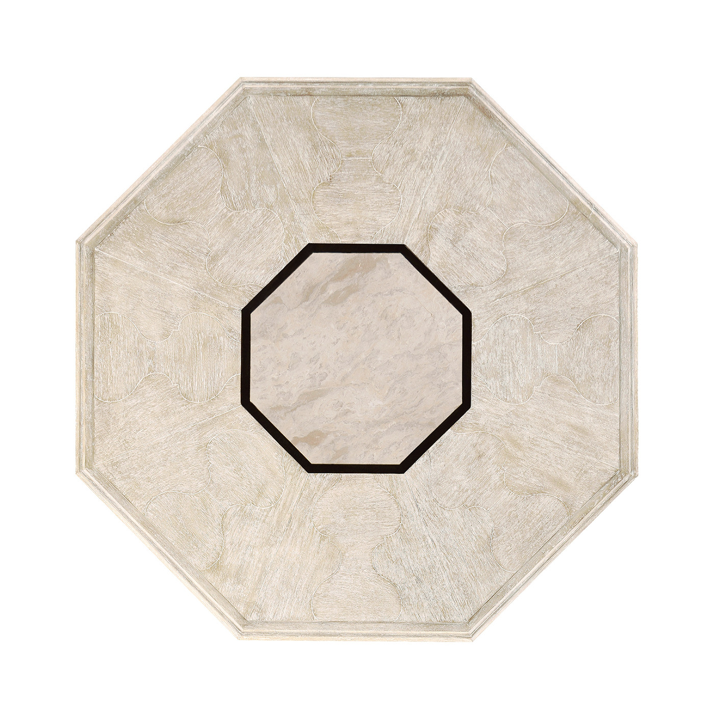 Octagon limed acacia coffee table