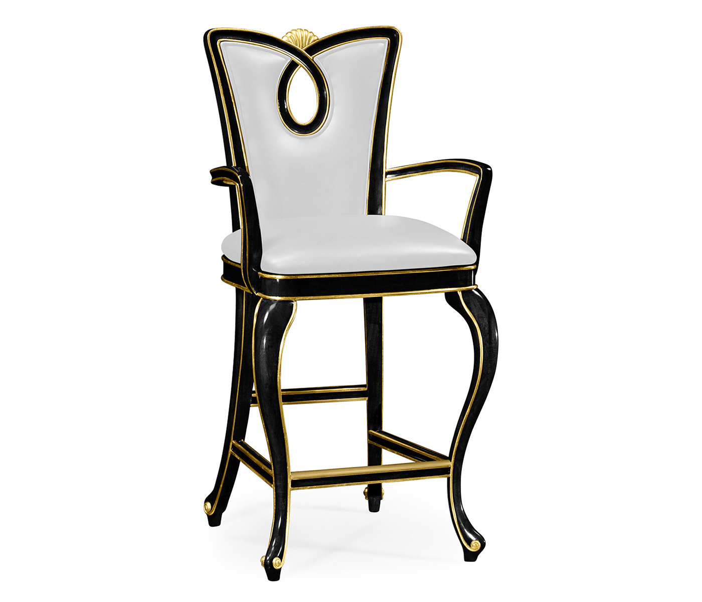 Black Painted Barstool (Arm)