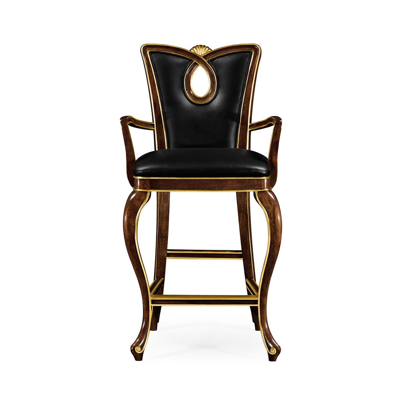 Mahogany Brown Barstool (Arm)