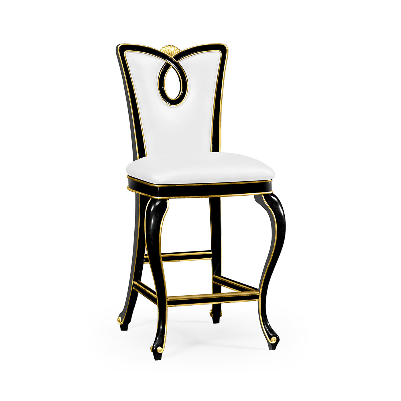 Black painted barstool (Side)