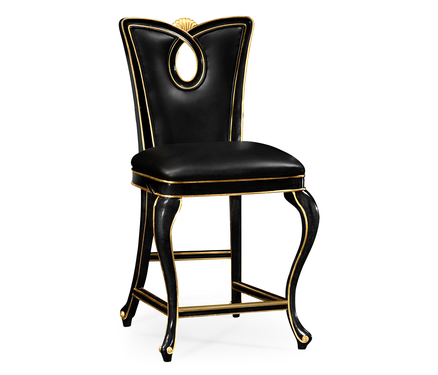 Black painted counter stool (Side)
