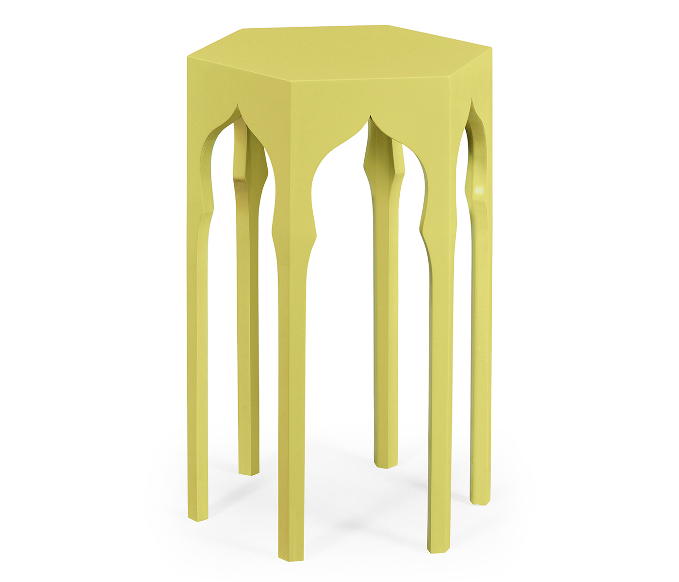 Hexagon lamp table (Split Pea)