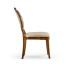 Stacking Spoon Back Walnut Dining Side Chair, Upholstered in Mazo