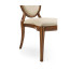 Stacking Spoon Back Walnut Dining Side Chair, Upholstered in Mazo