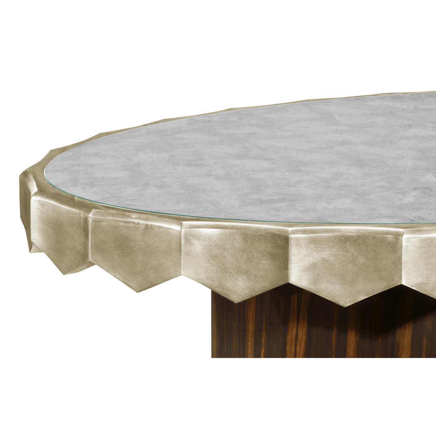 Églomisé Oval Cocktail Table