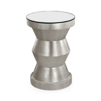 Silver-leaf gilded round wine table